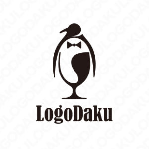 ペンギンのワイングラス・ロゴ