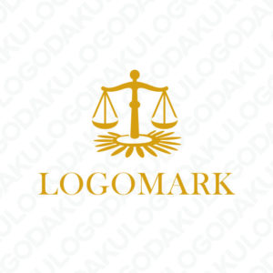 弁護士の象徴・天秤とひまわりのロゴ
