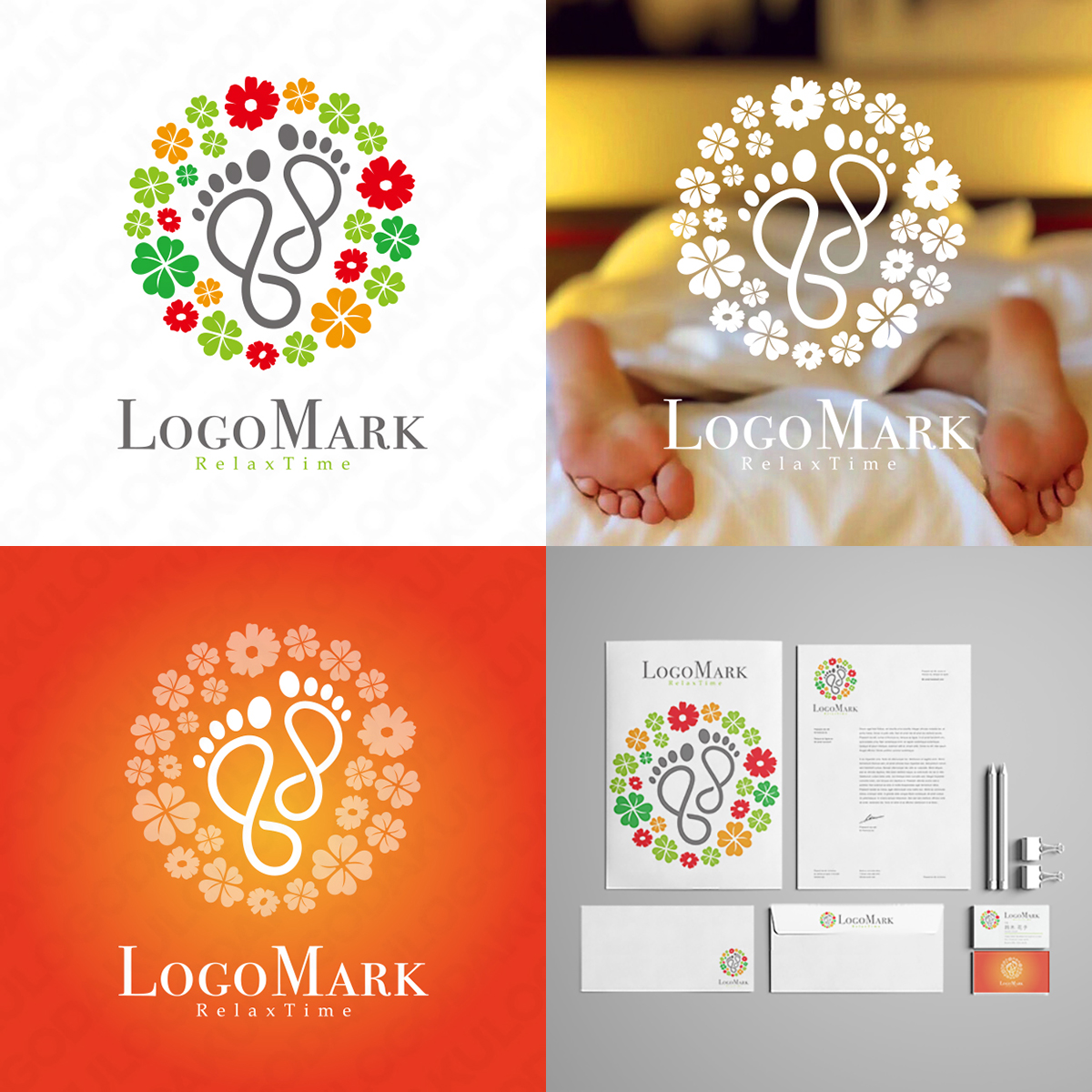 ロゴだく の 花 をモチーフにしたロゴは癒やしの象徴 マーク デザイン制作 作成なら ロゴだく