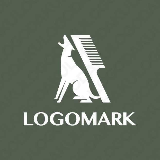 かっこいい犬 トリミングサロンのロゴ ロゴマーク 制作 作成なら ロゴだく