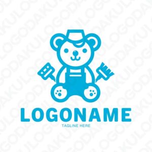 お掃除クマさんのロゴ