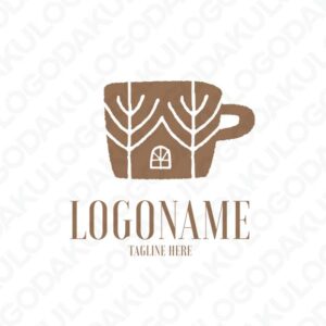居心地の良い隠れ家カフェのロゴ