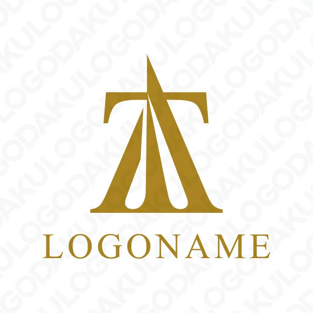 成功と信頼を象徴するプロフェッショナルなTAのロゴ